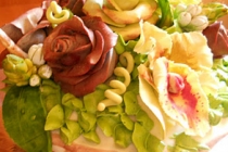 Cos cu flori/Flower Basket Cake